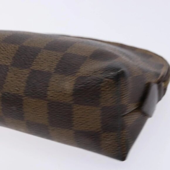 LOUIS VUITTON Damier Ebene Pochette Cosmetic PM Pouch N47516 LV Auth 138275 - Picture 3 of 16